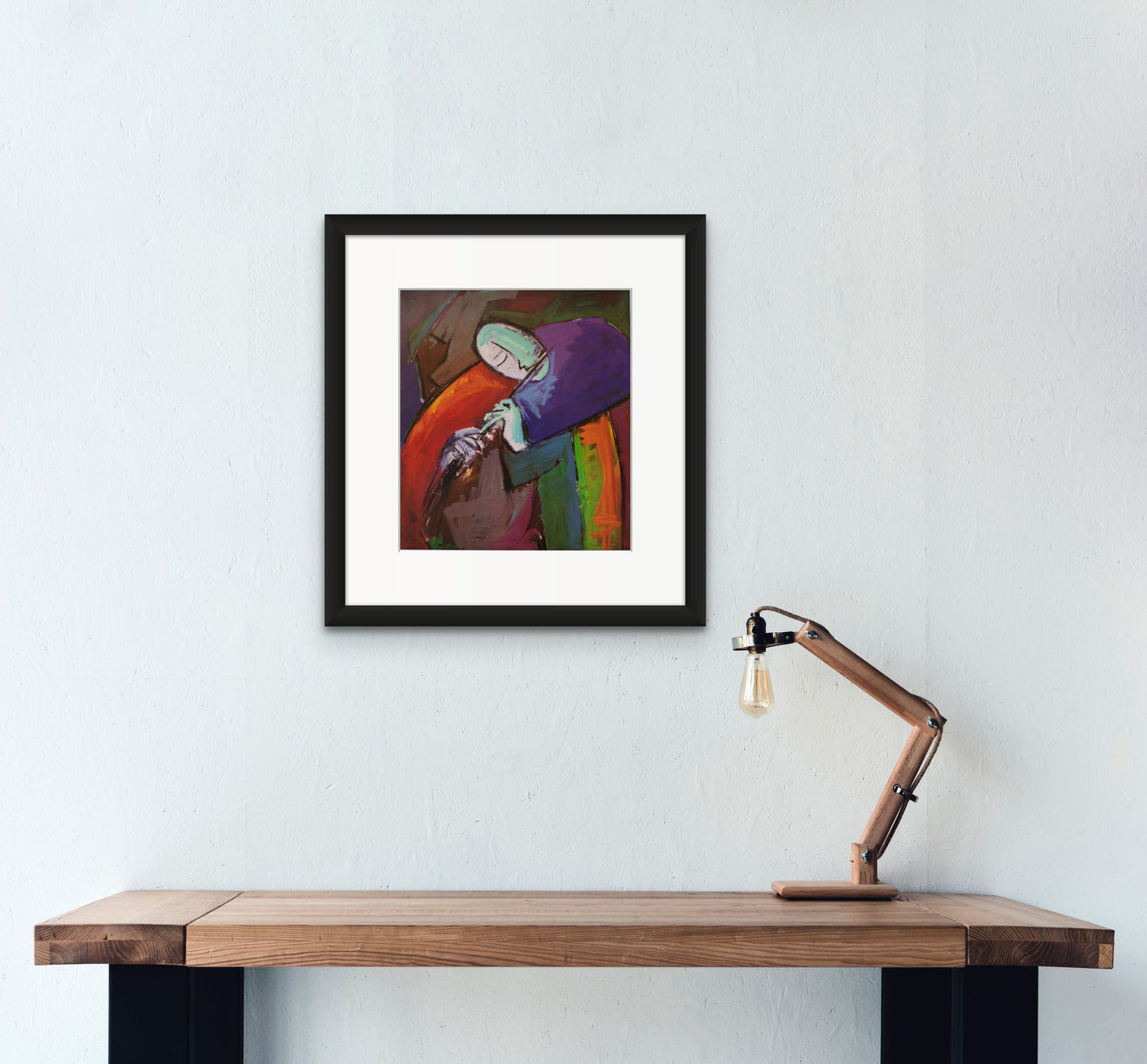 The Flutist, matted print